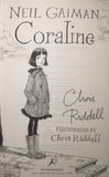 9781408841754 Coraline by Neil Gaiman, signed & illustrated by Chris Riddell